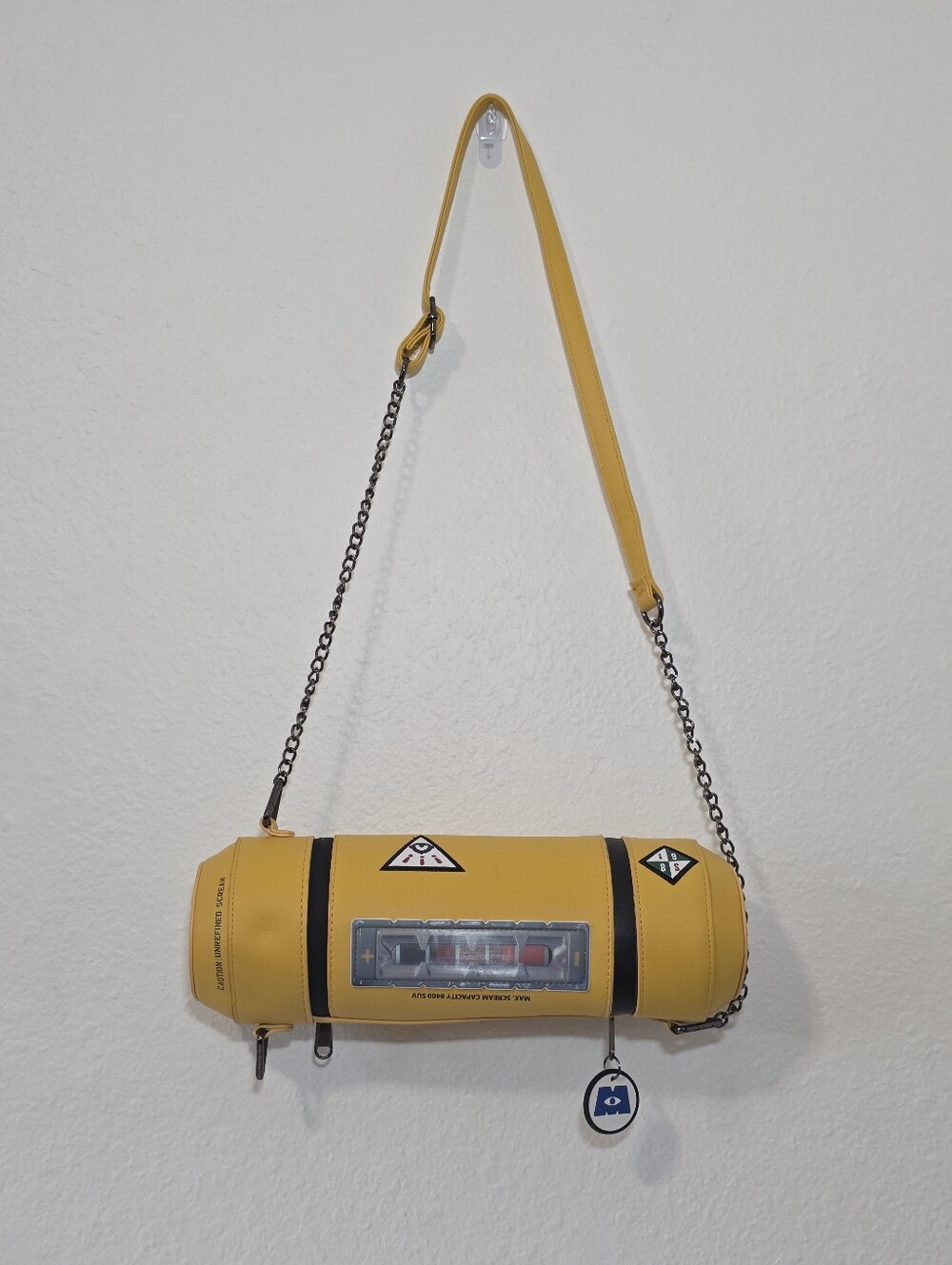 Disney Pixar Monsters Inc Scream Canister Crossbody Bag Yellow Purse Cosplay
